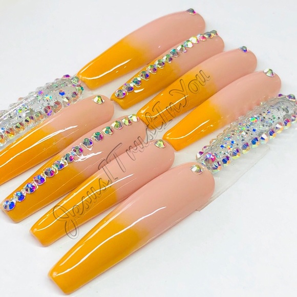 FALL FANTASY 🍁 XXL BALLERINA PRESS ON NAILS - Picture 4 of 11